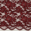 Tissu dentelle bordeaux fleurie à bord festonné