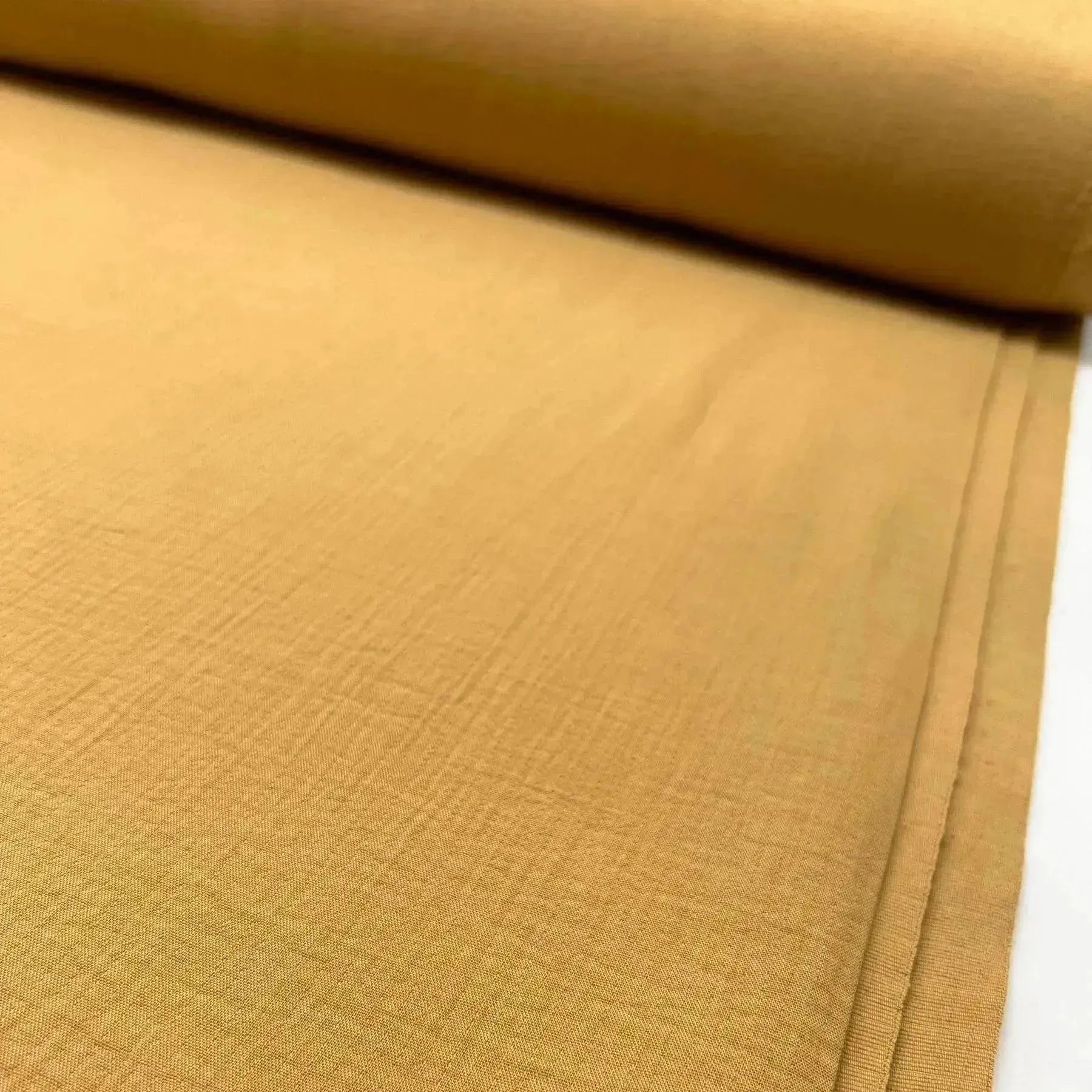 Tissu double gaze bio grande largeur ocre