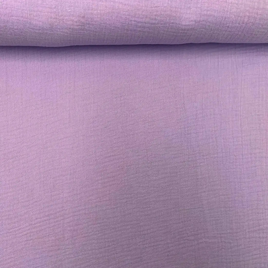 Tissu double gaze uni lilas