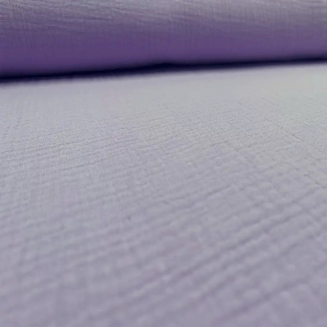 Tissu double gaze uni lilas