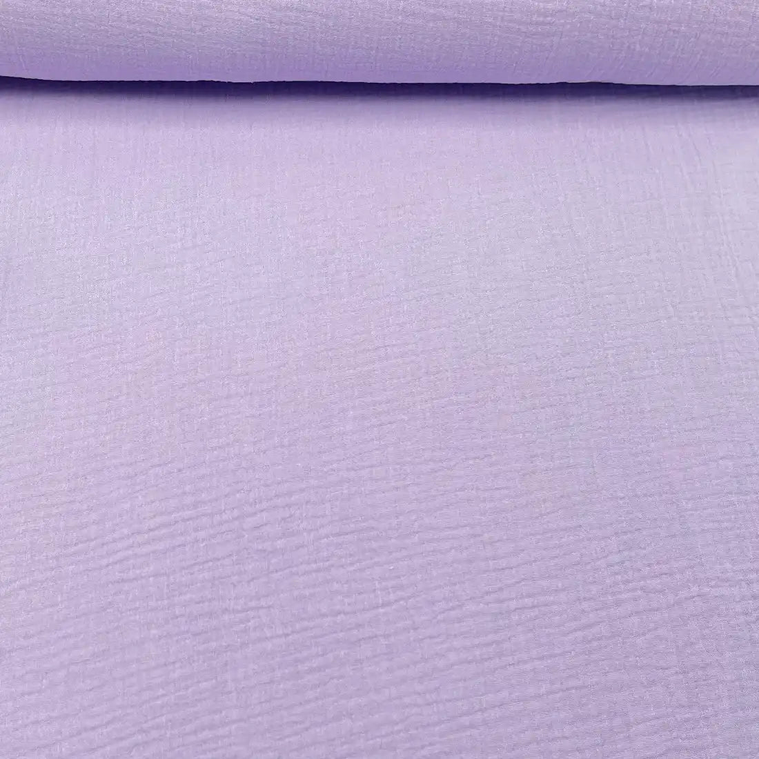 Tissu double gaze uni lilas