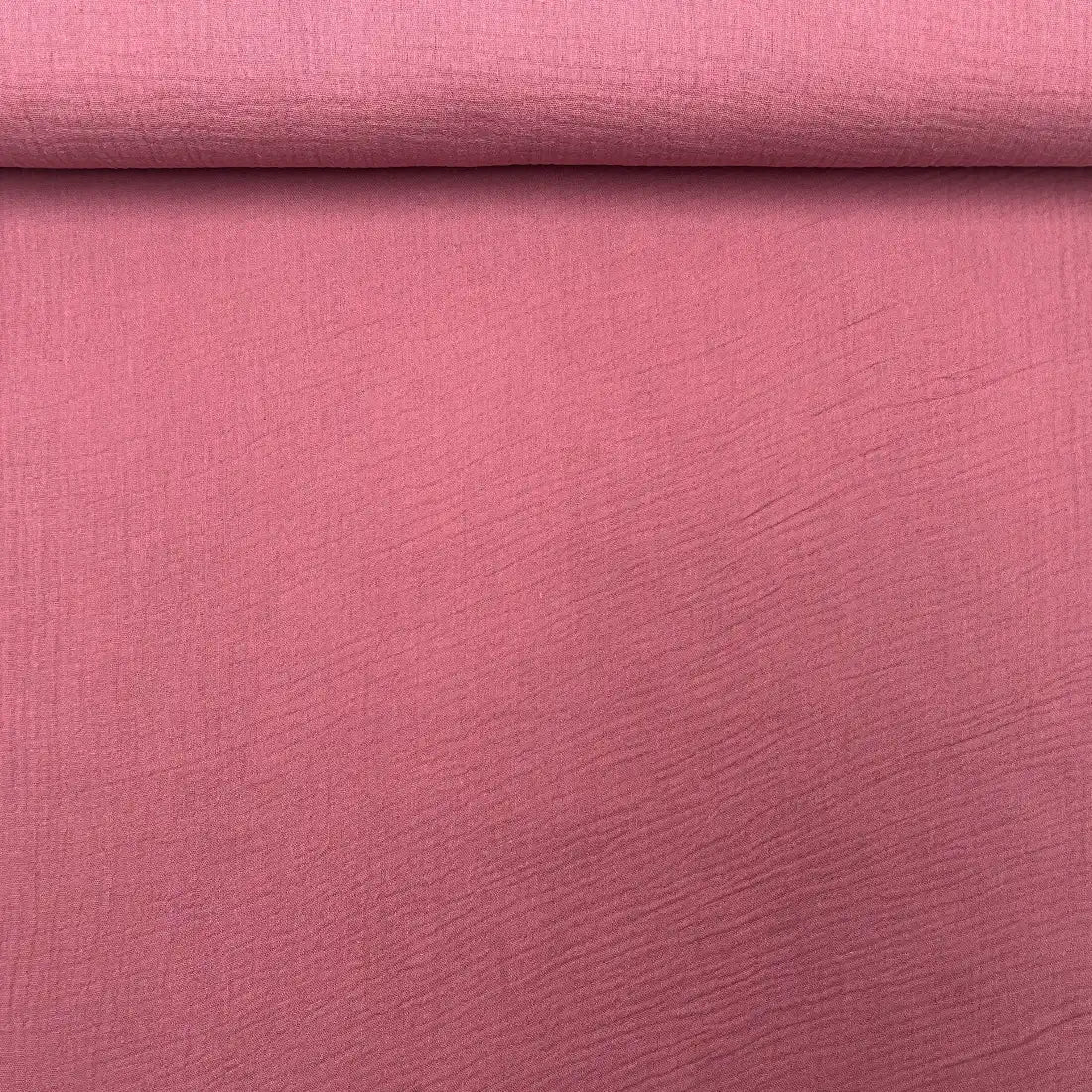 Tissu double gaze uni vieux rose