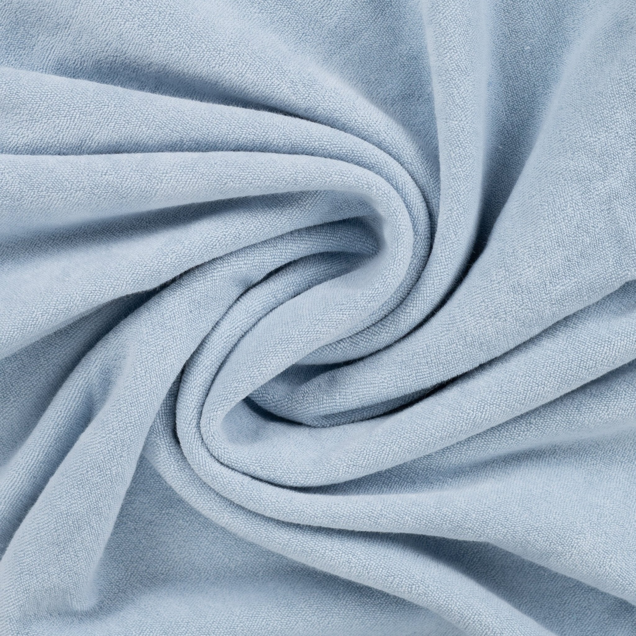 Tissu French Terry micro éponge bleu