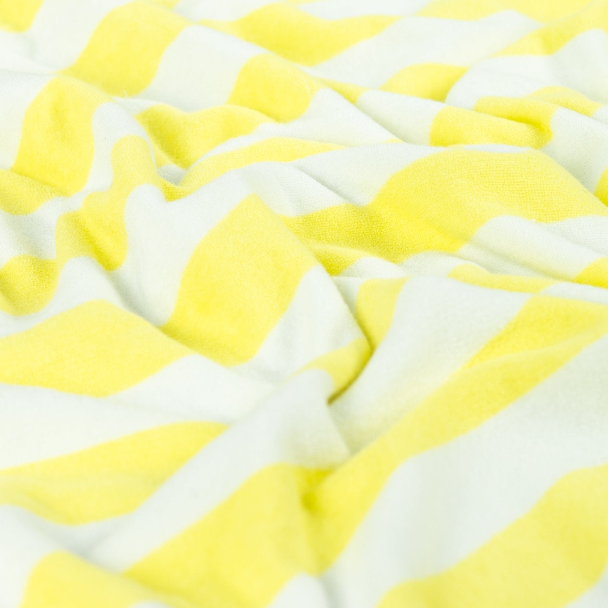 Tissu French Terry micro éponge ligné jaune