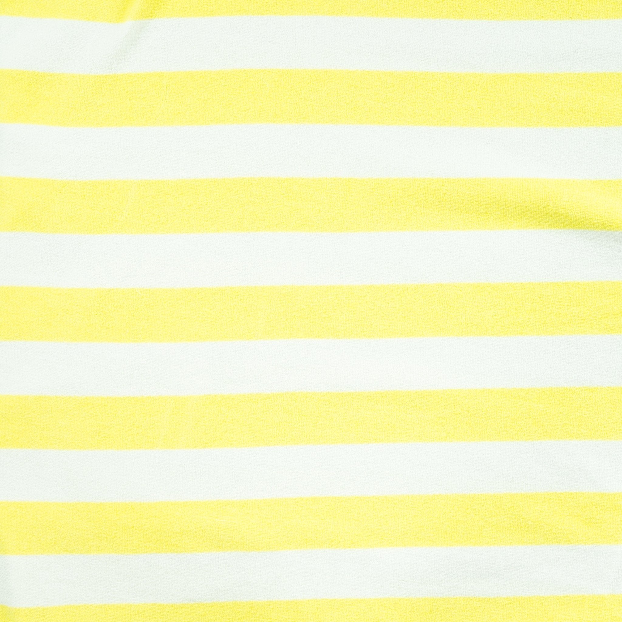 Tissu French Terry micro éponge ligné jaune
