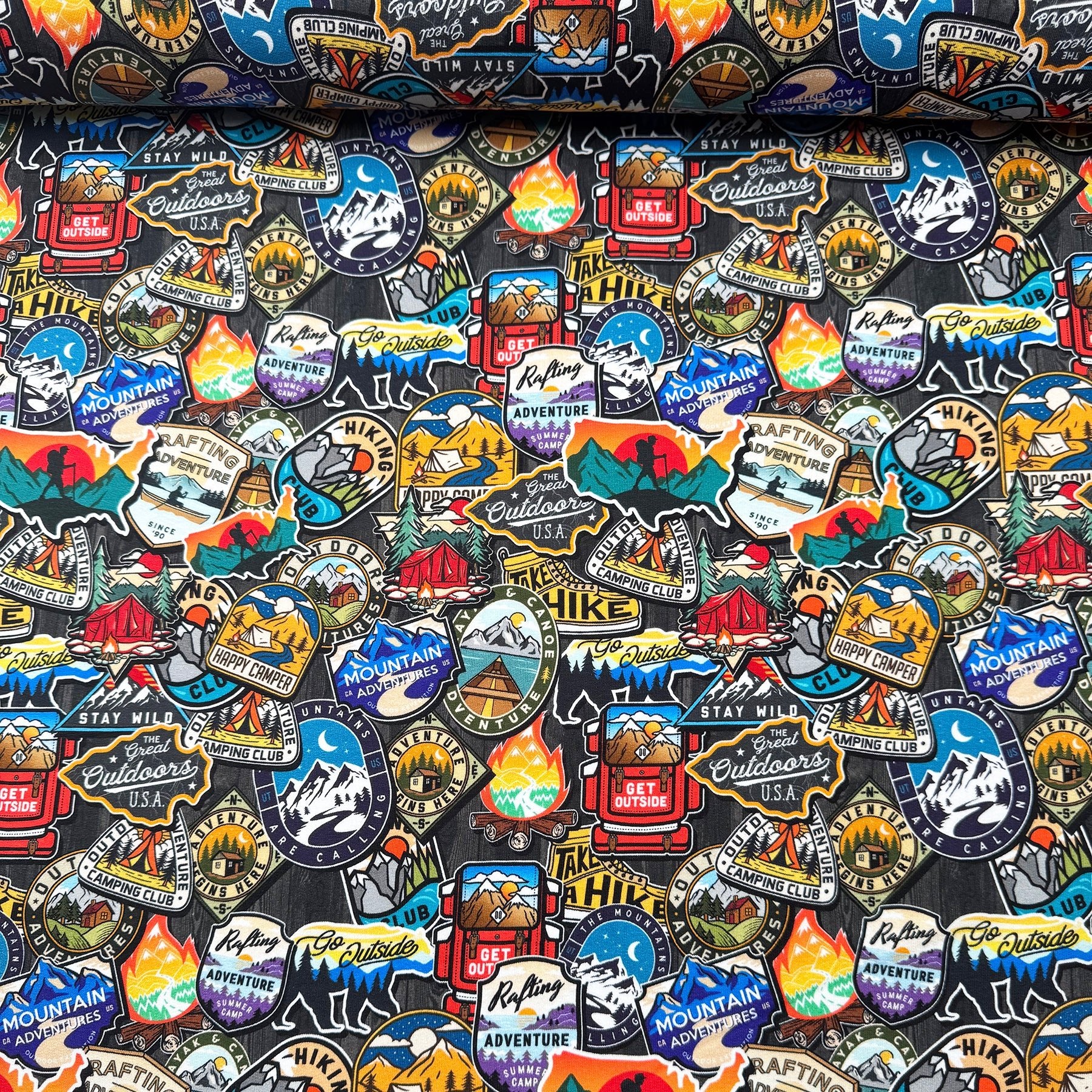 Tissu French Terry Road Trip