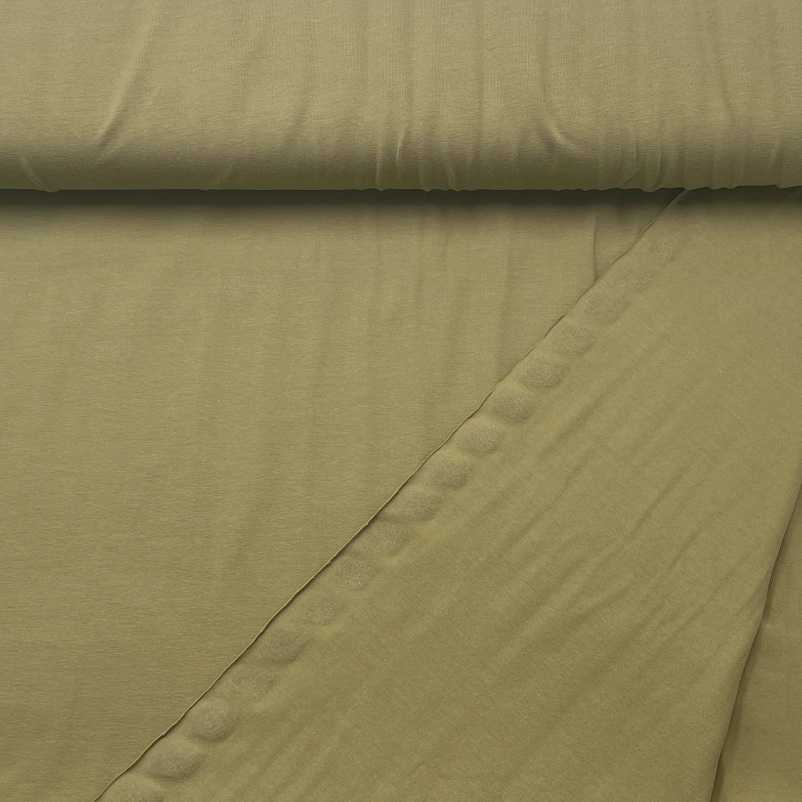 Tissu Jersey Coton Kaki Clair