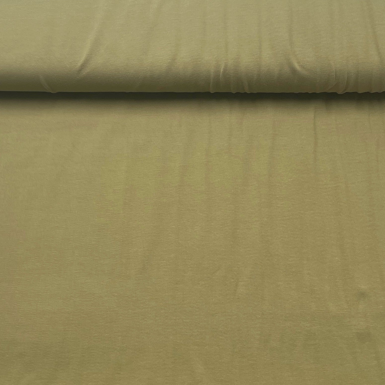Tissu Jersey Coton Kaki Clair