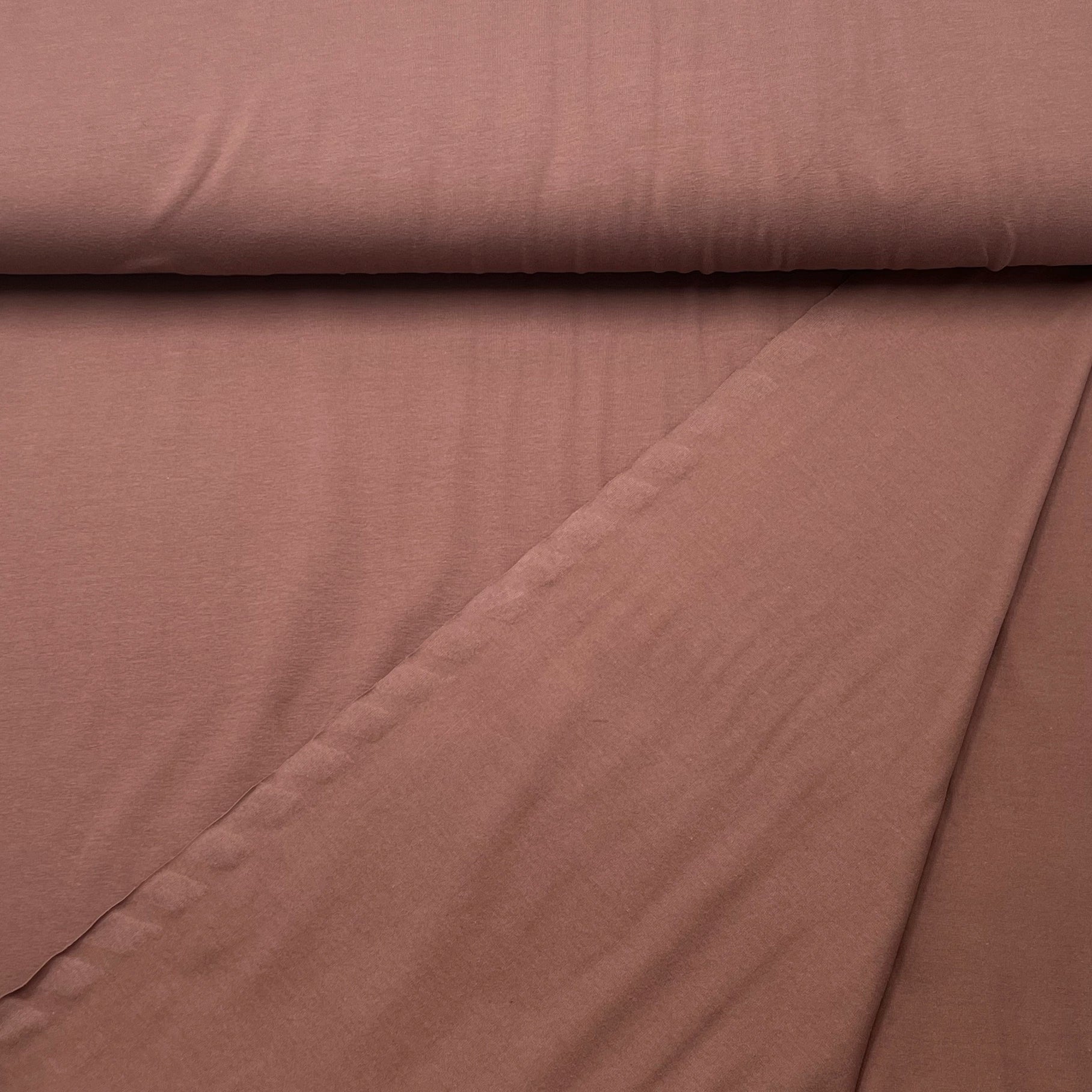 Tissu Jersey Coton Marron
