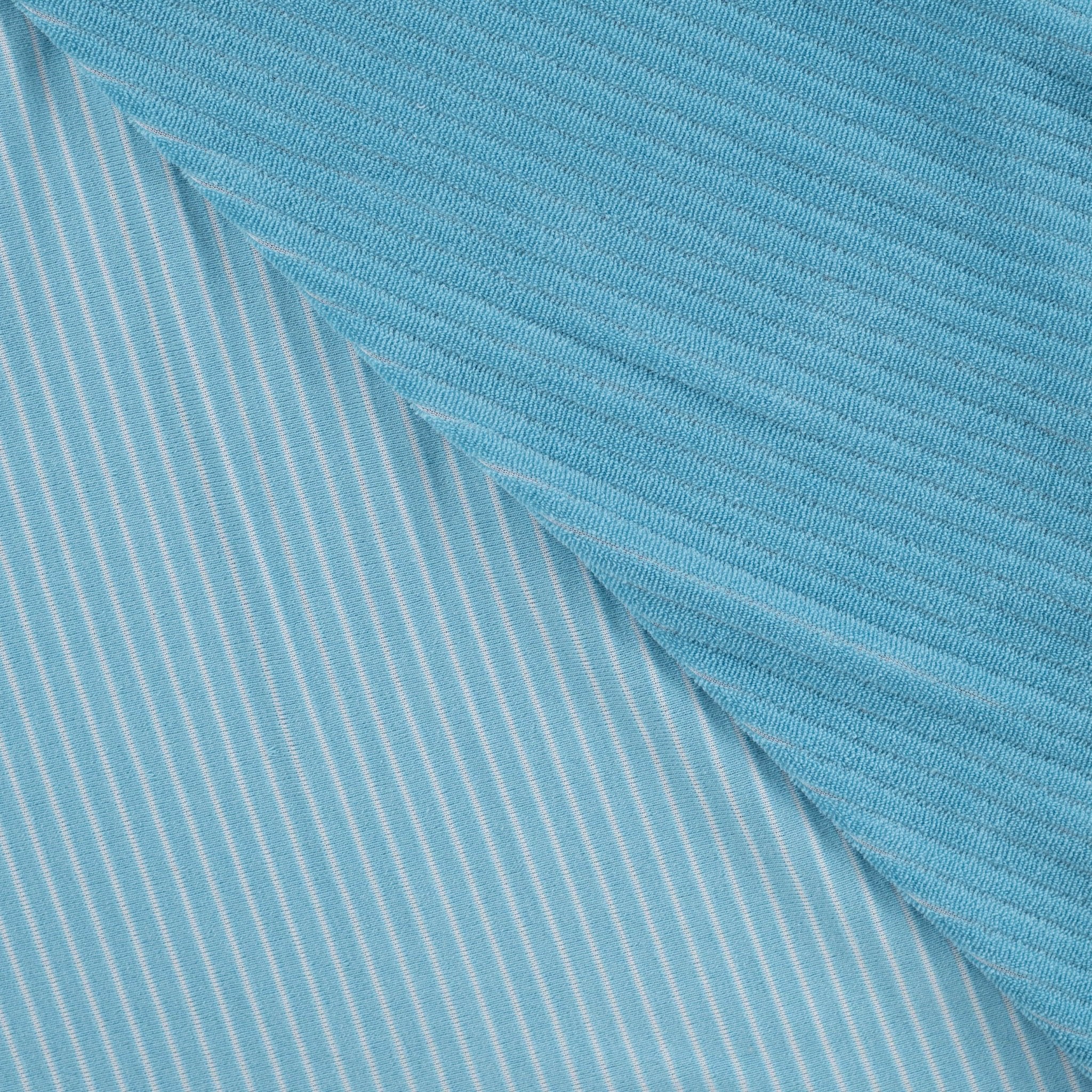Tissu Jersey de Coton Eponge Bleu
