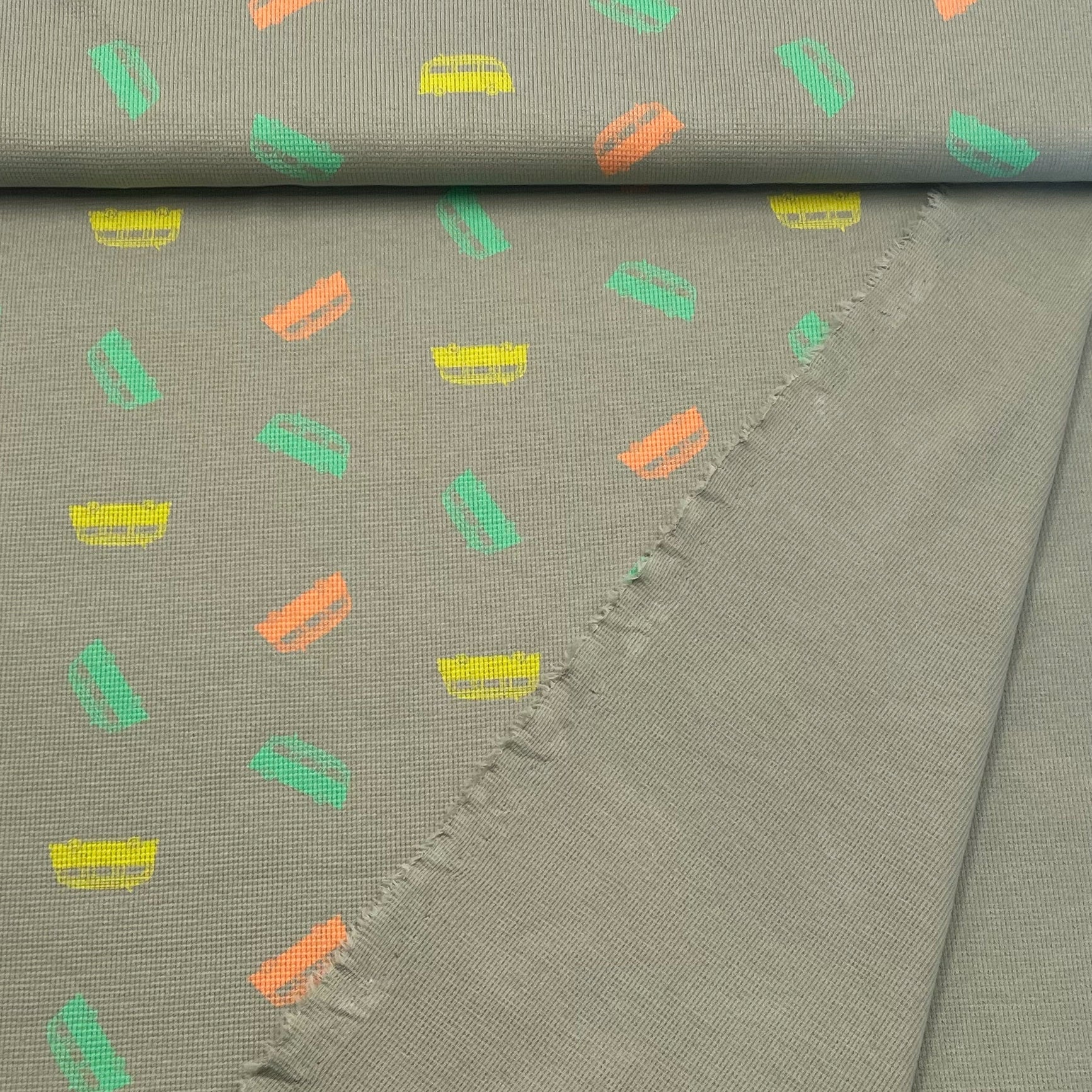 Tissu Jersey Piqué voitures colorées2
