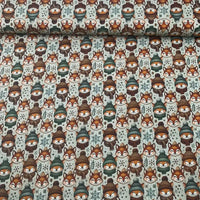 Tissu Jersey Renard Hivernal Enchanté