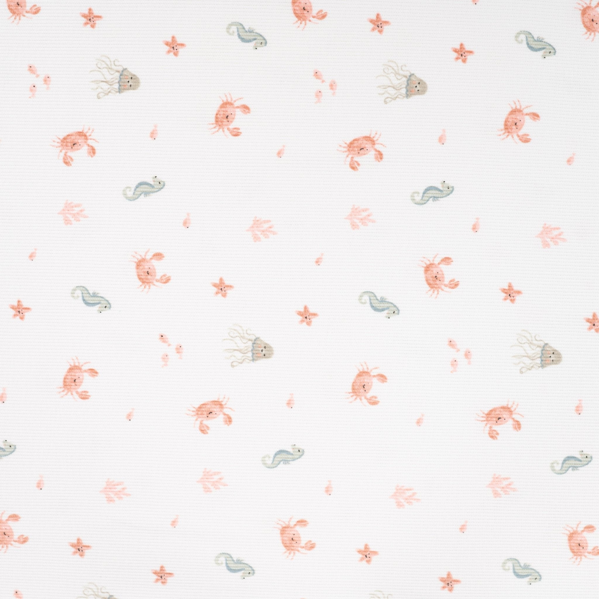 Tissu Jersey Rib animaux de la mer