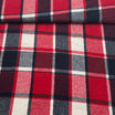 Tissu lainage carreaux rouge et bleu