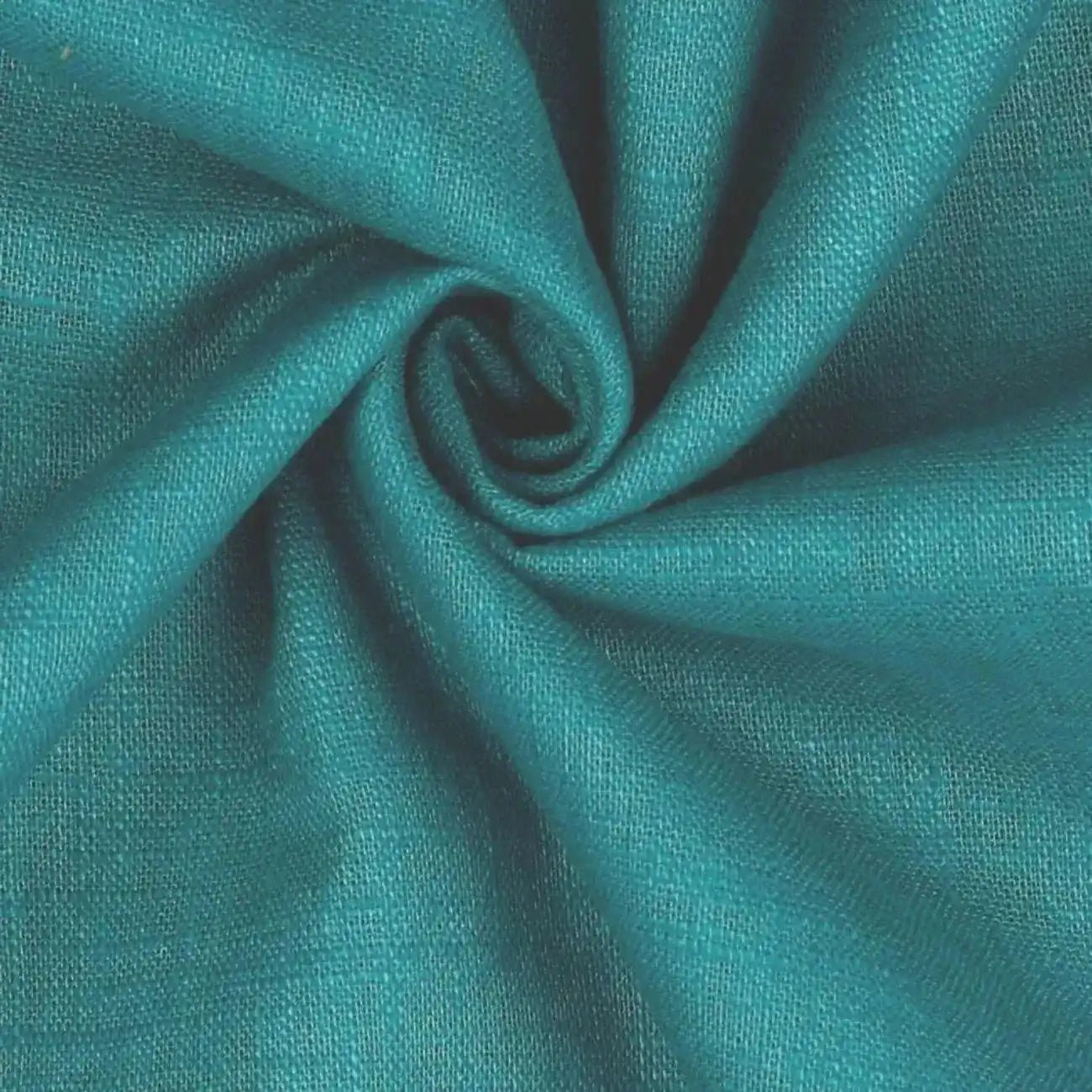 Tissu Lin bleu canard