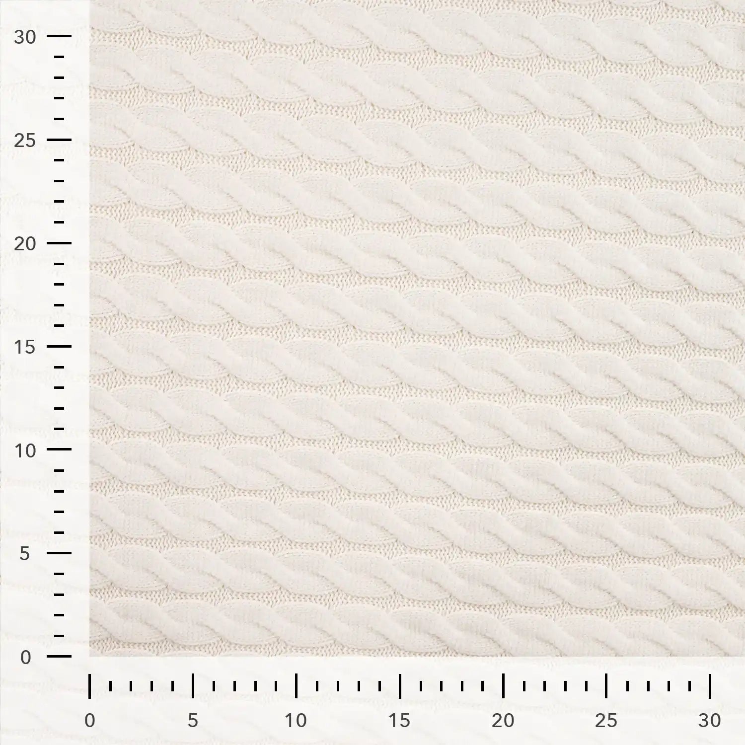 Tissu Maille Torsadée Crème