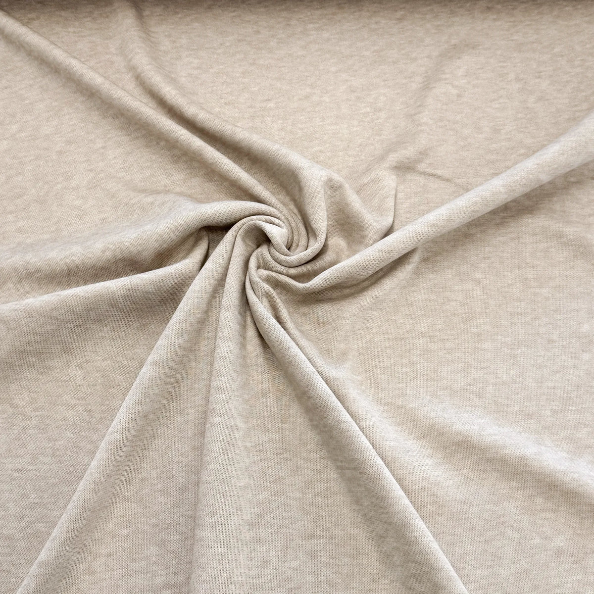 Tissu maille tricot beige chiné