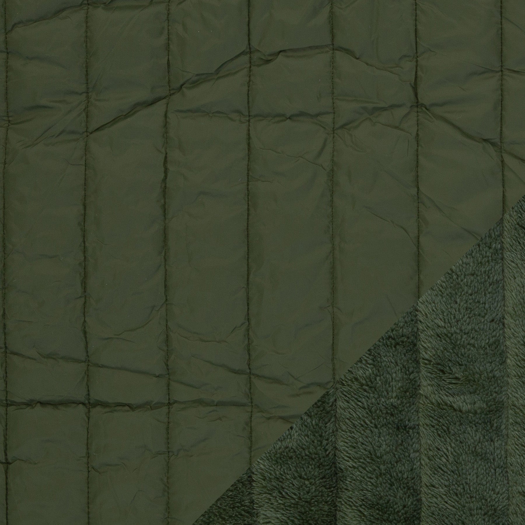 Tissu Matelassé Double Face Imperméable Kaki