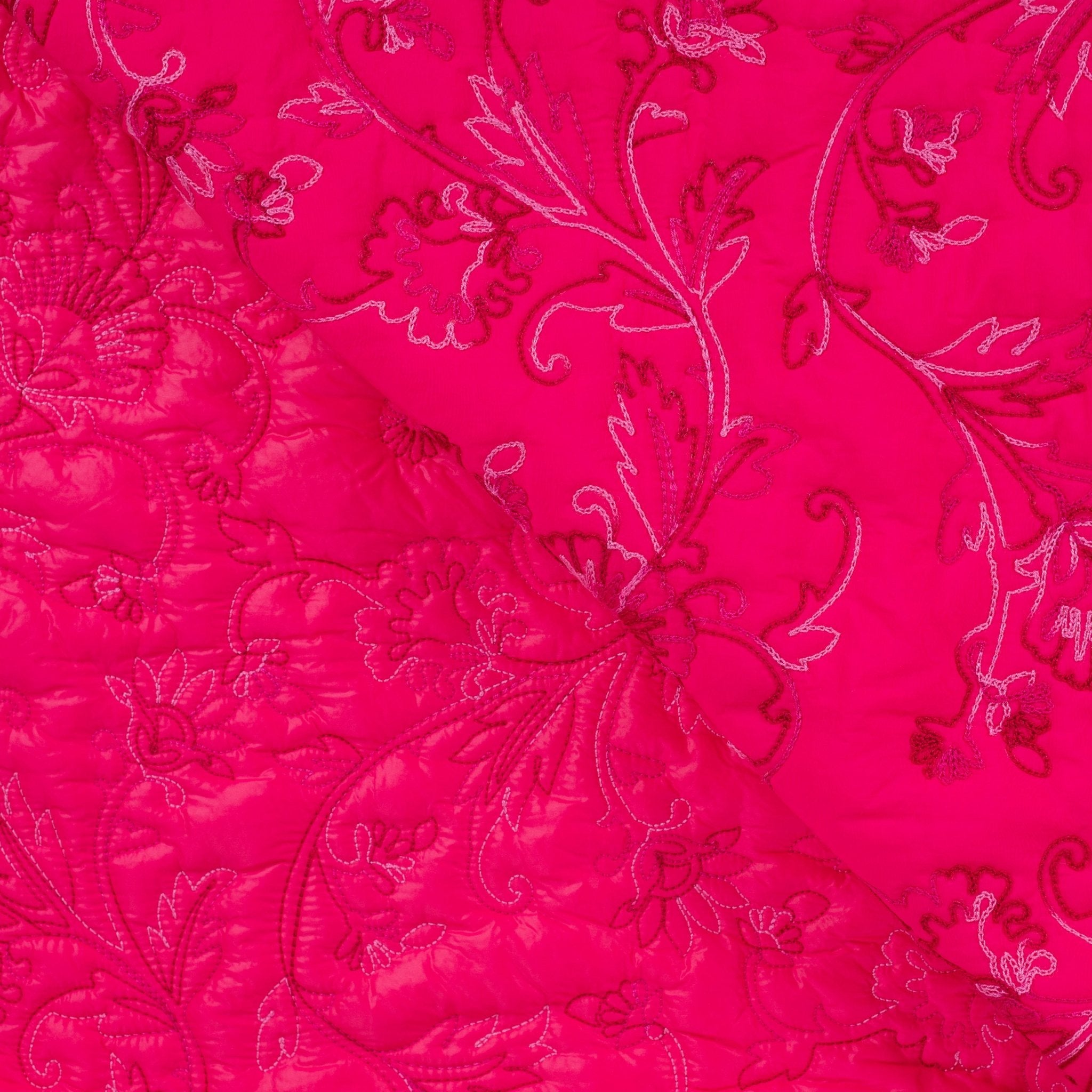 Tissu matelassé fuchsia