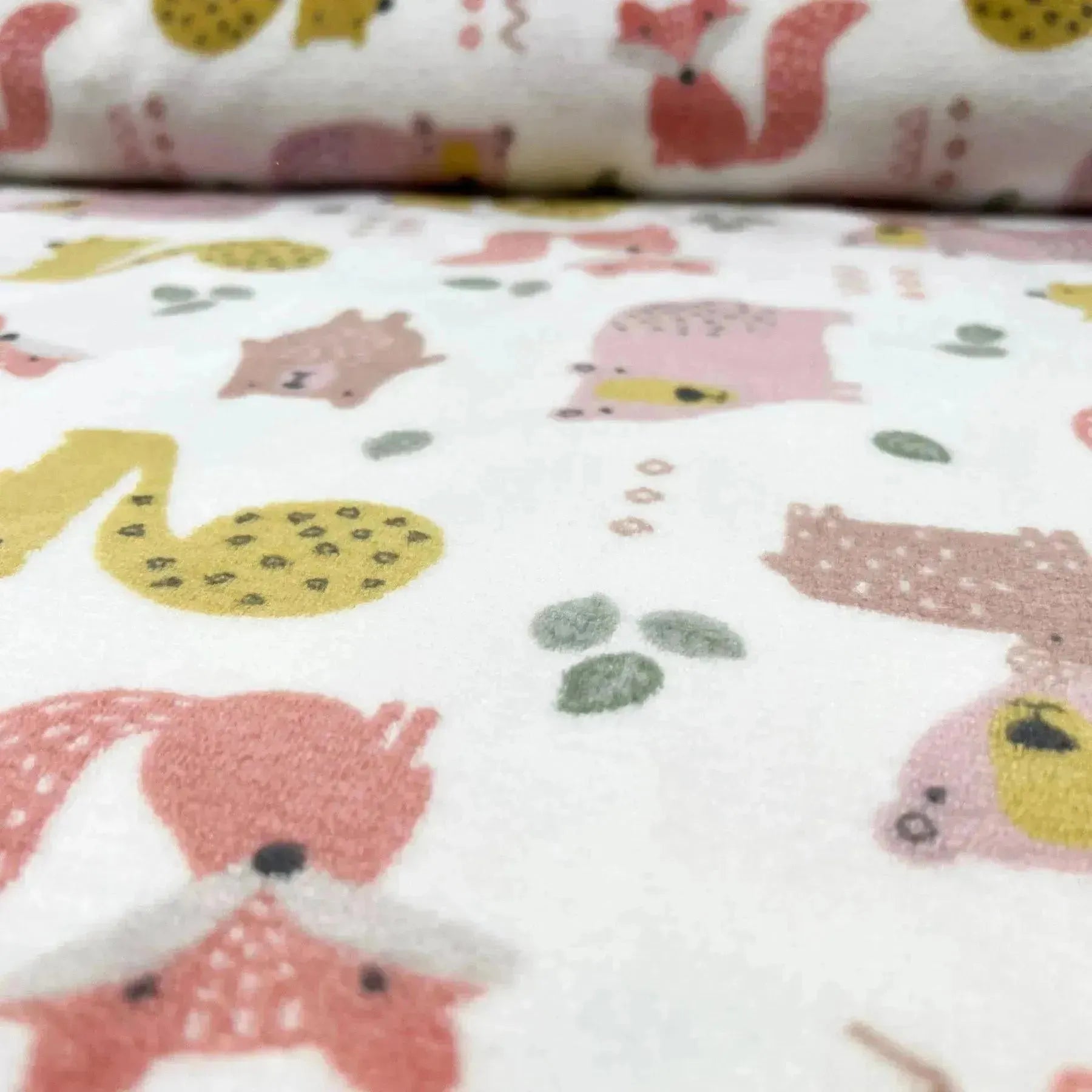Tissu Minky Animaux de la Forêt