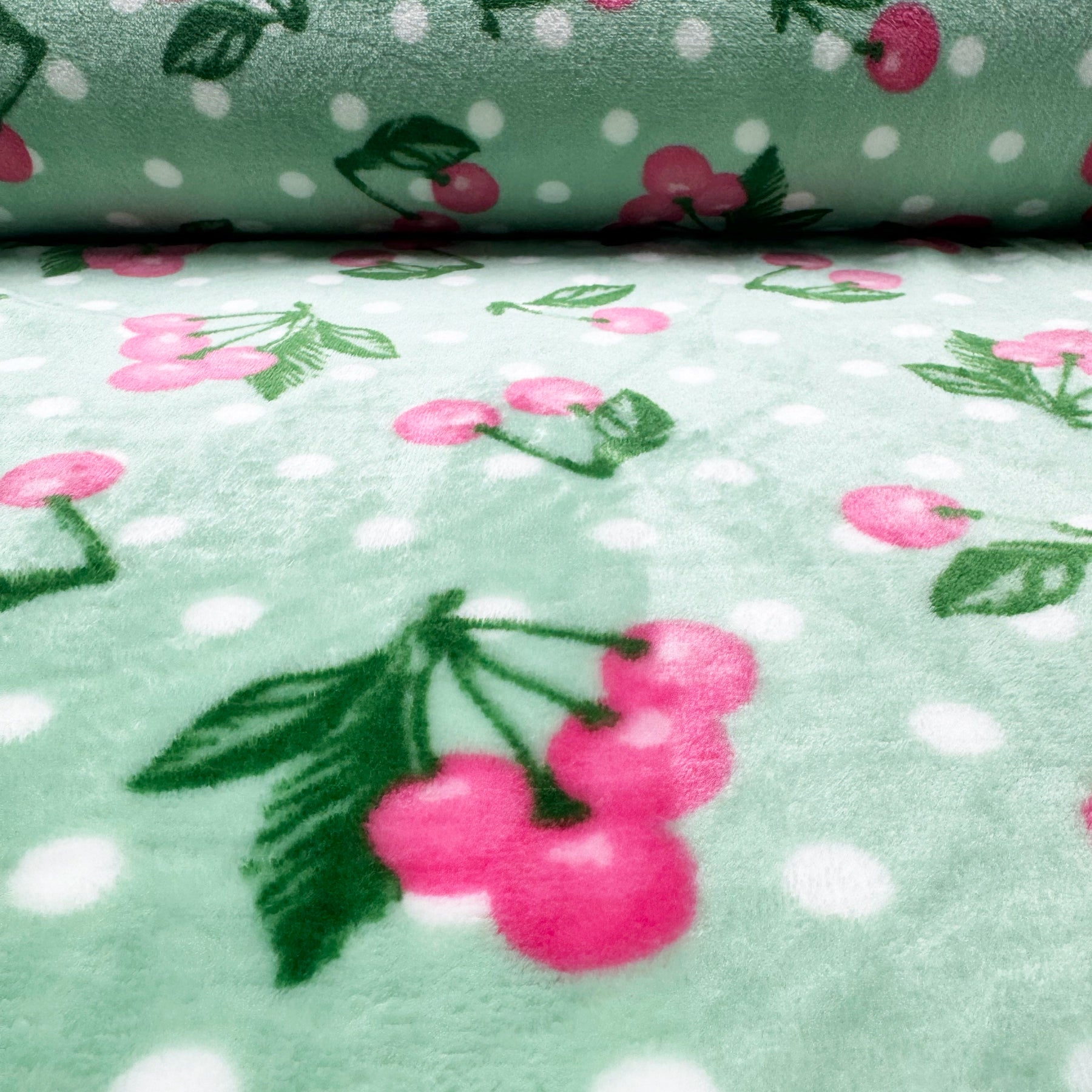 Tissu Minky Cerise