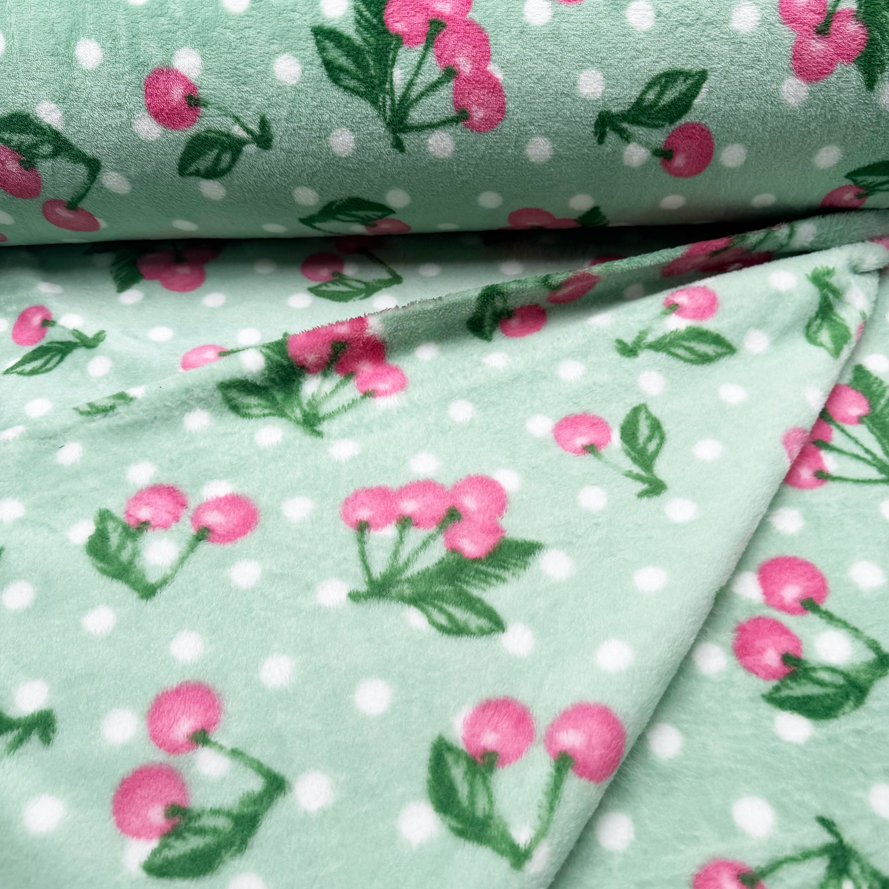 Tissu Minky Cerise