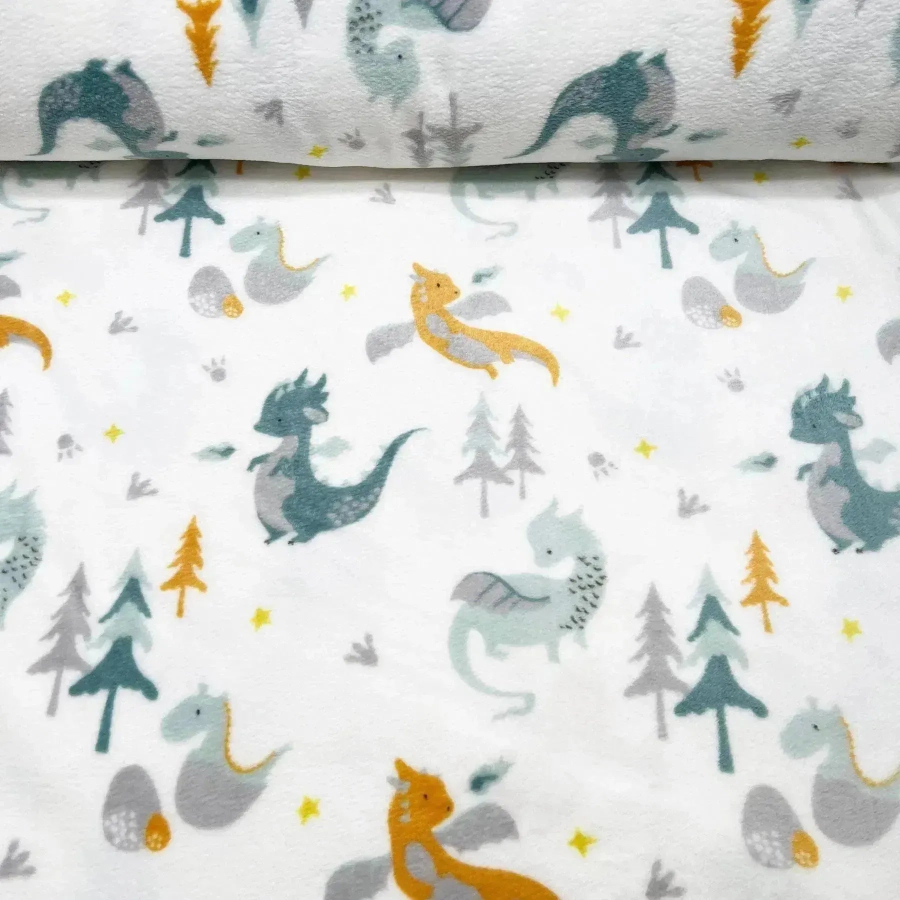 Tissu minky dragon