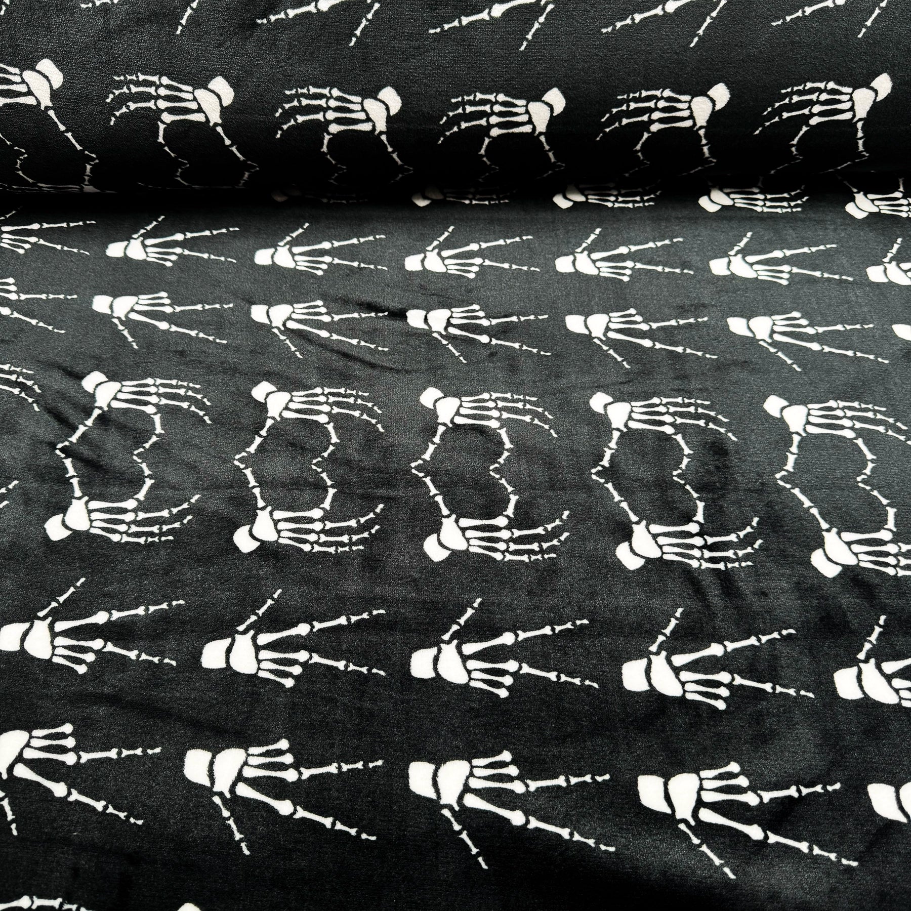 Tissu Minky Noir Halloween