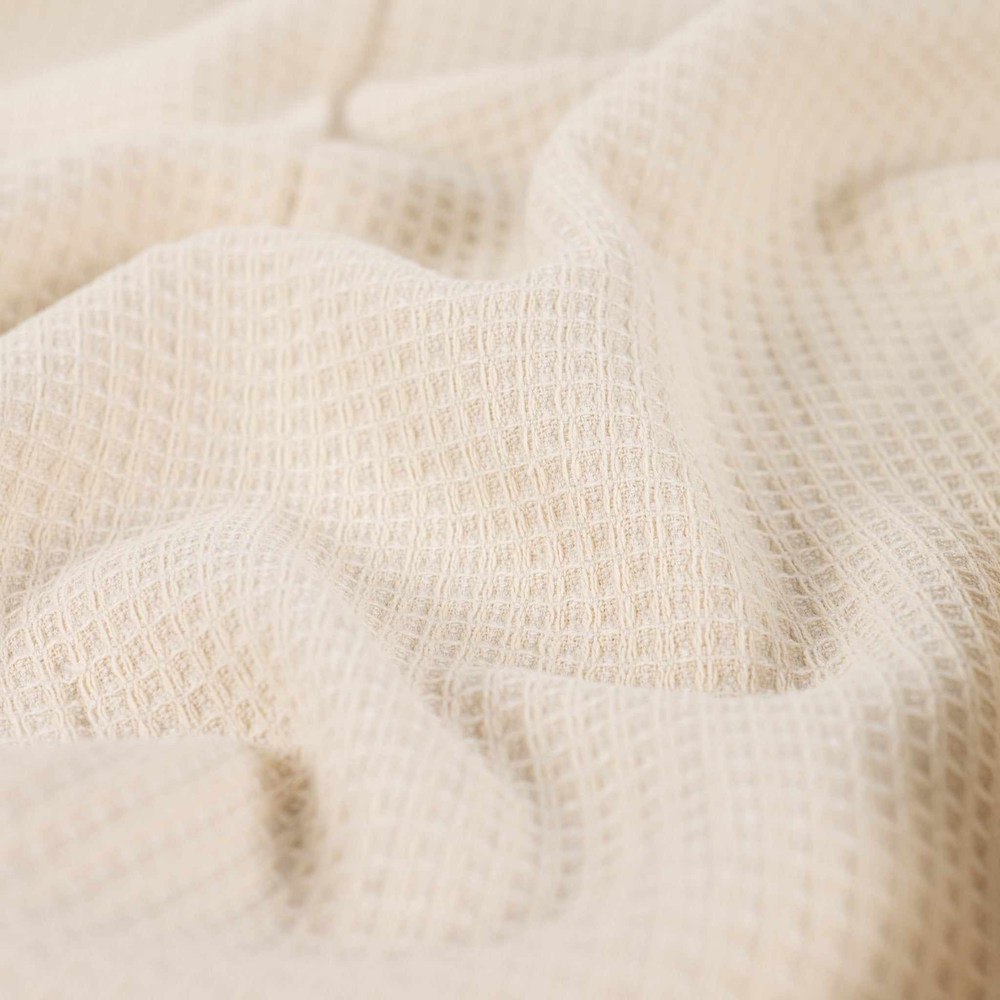 Tissu nid d’abeille doublé d’éponge Beige