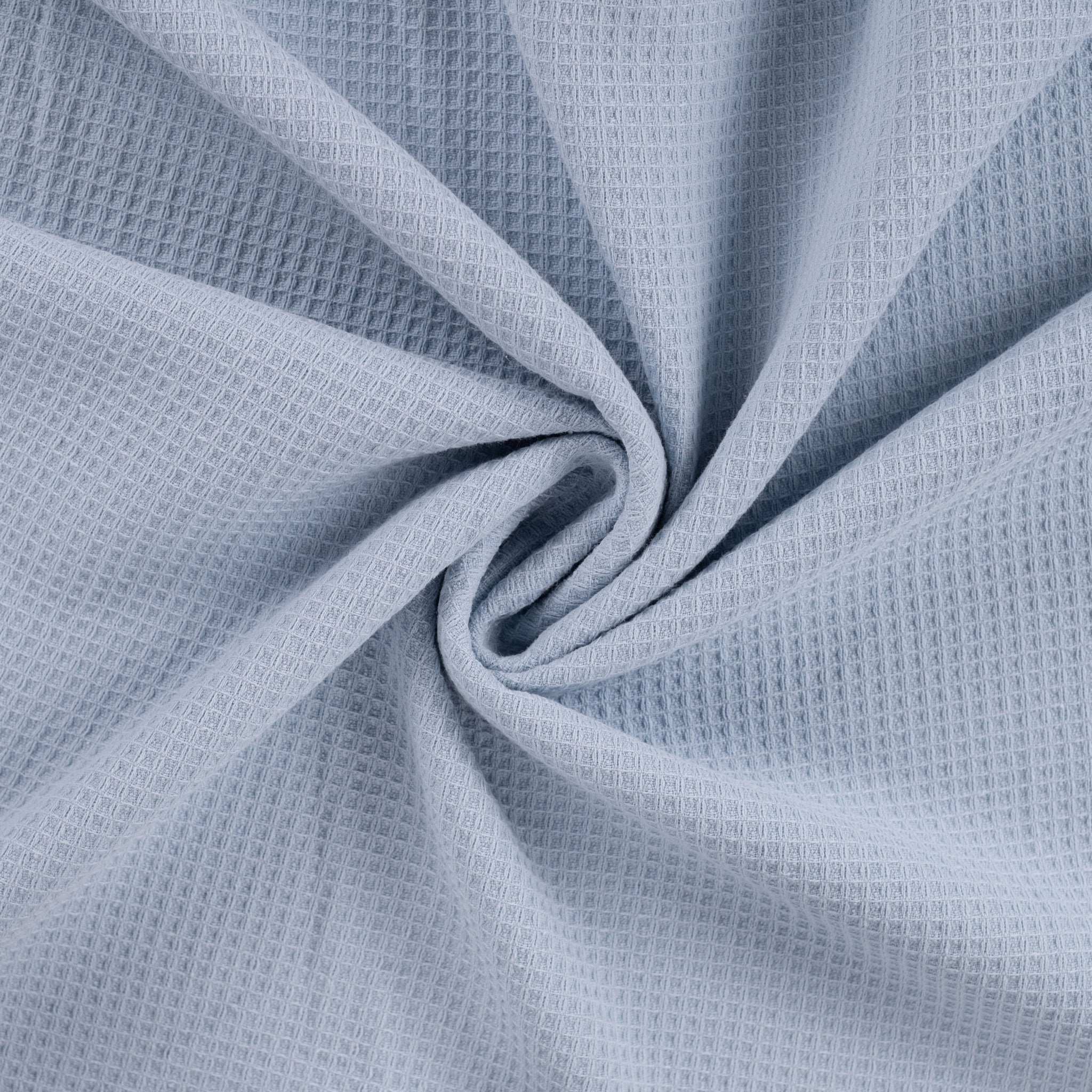 Tissu nid d’abeille doublé d’éponge bleu clair