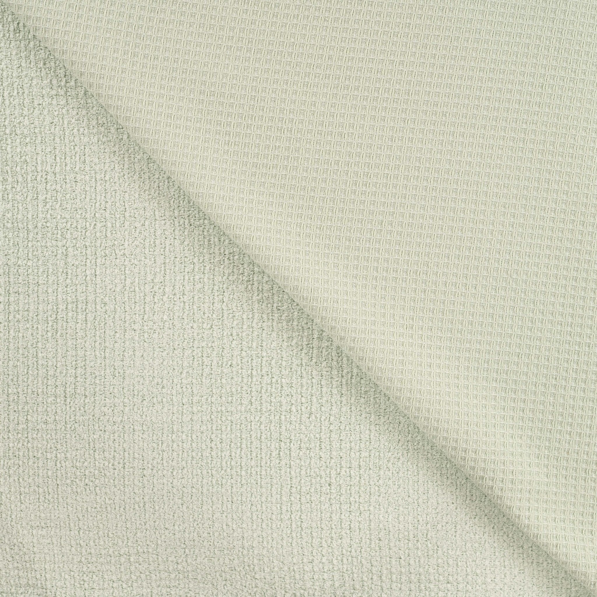 Tissu nid d’abeille doublé d’éponge vert menthe