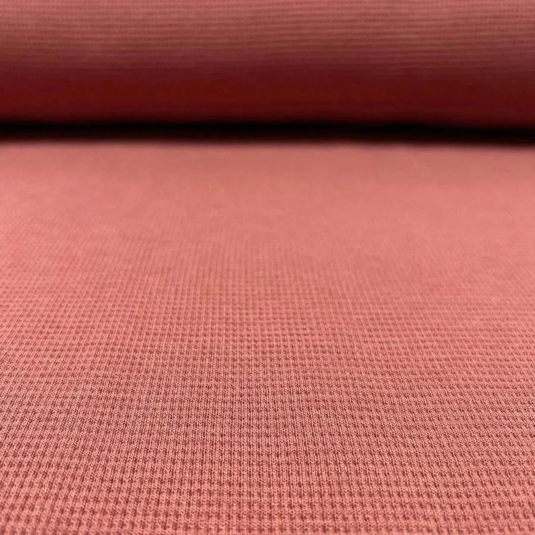 Tissu piqué de coton doux terre