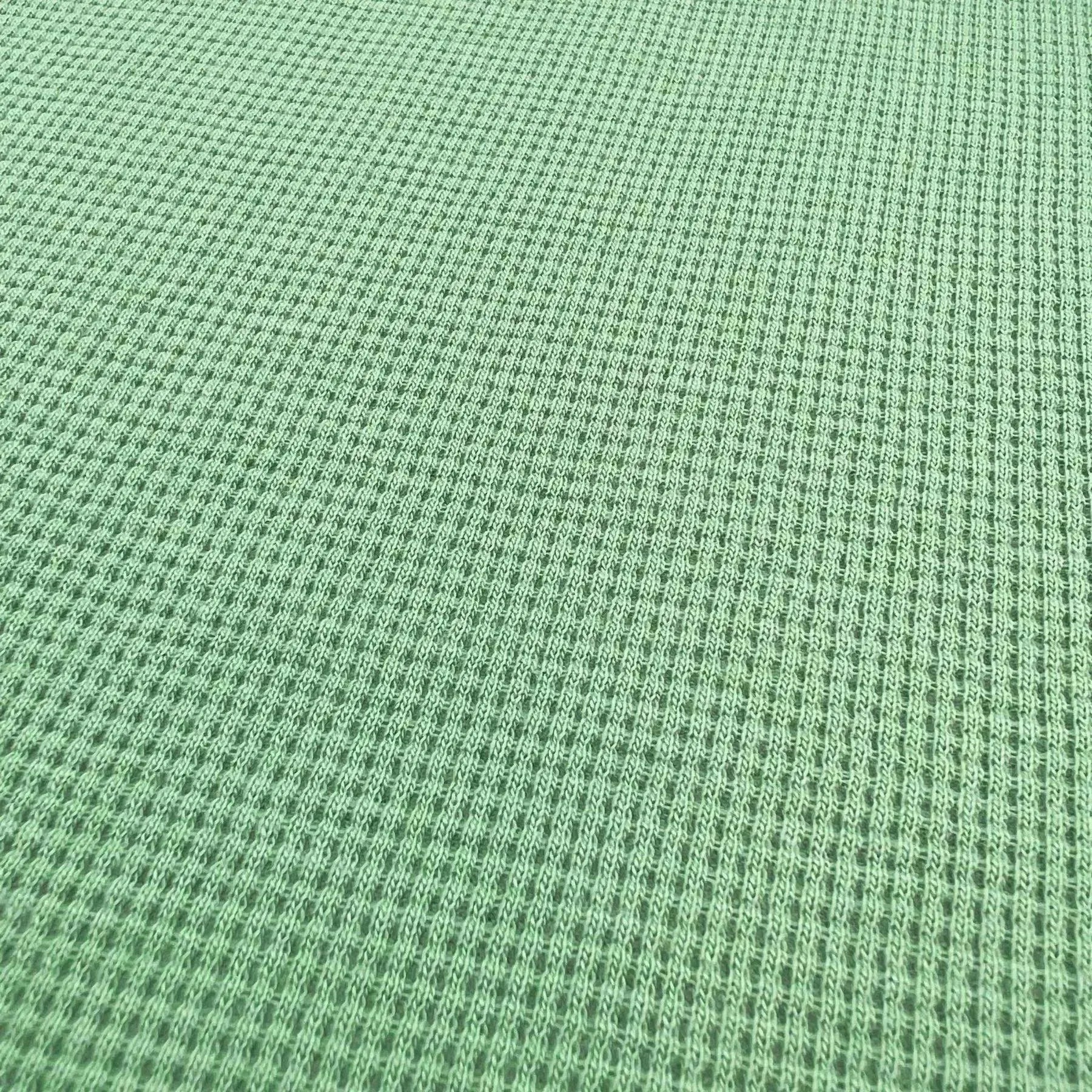 Tissu piqué de coton doux vert d'eau