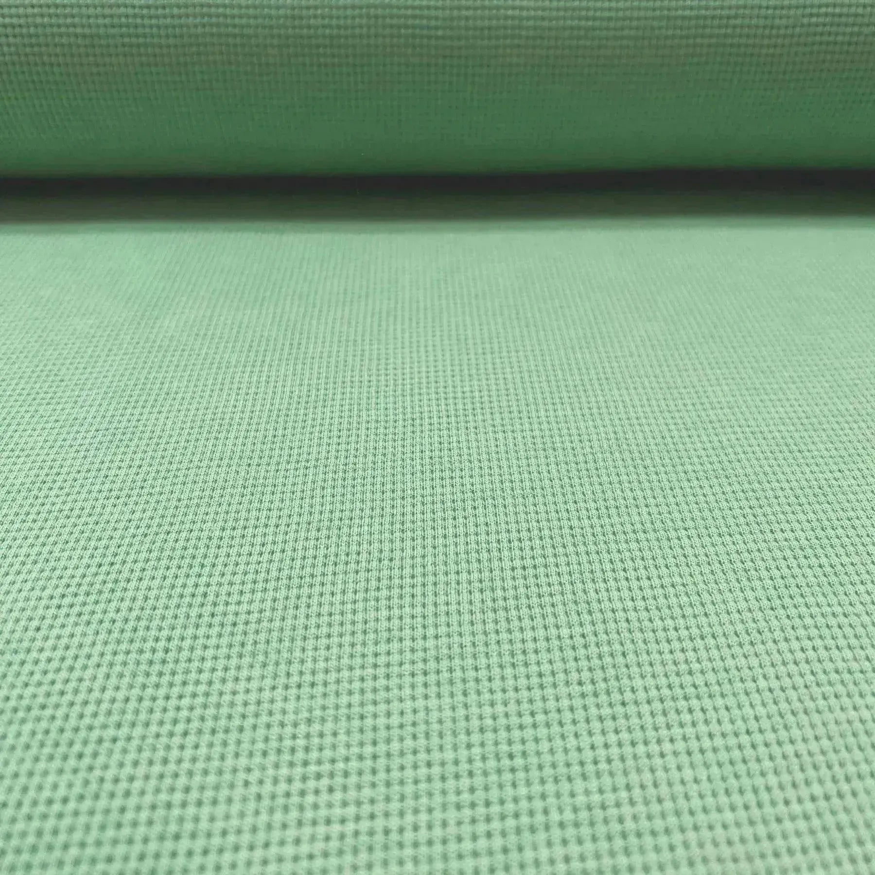 Tissu piqué de coton doux vert d'eau