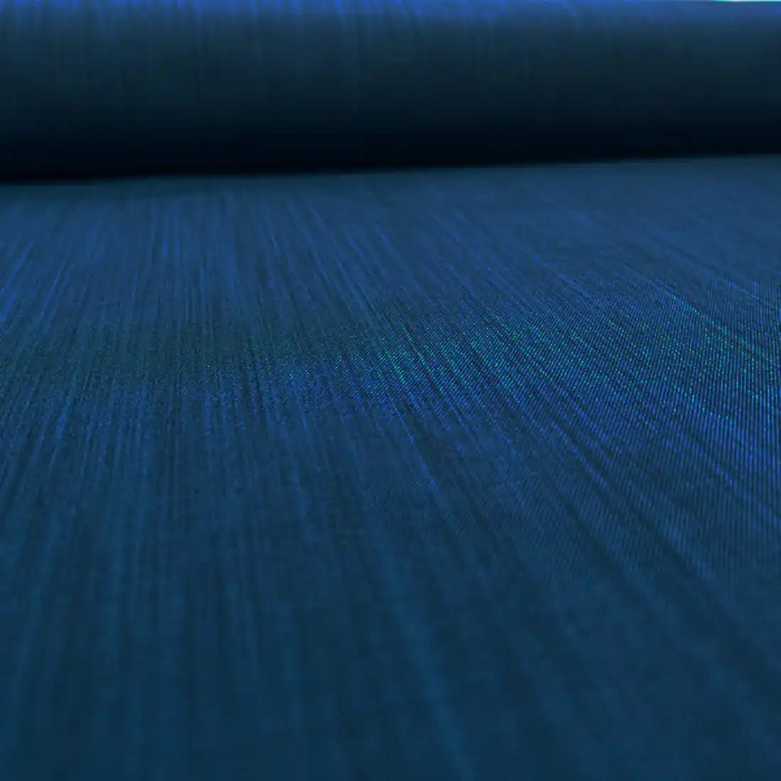 Tissu polyester emporio bleu canard