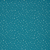 Tissu popeline bleu avec point blanc