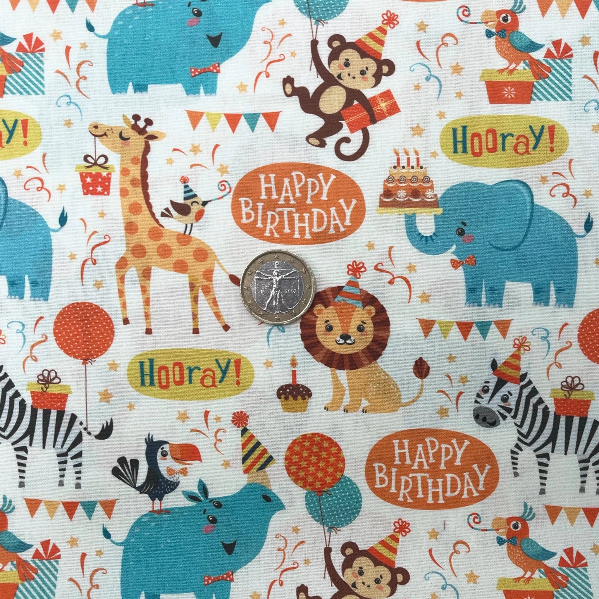 Tissu Popeline de coton Anniversaire3