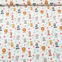 Tissu Popeline de Coton Bébés Animaux