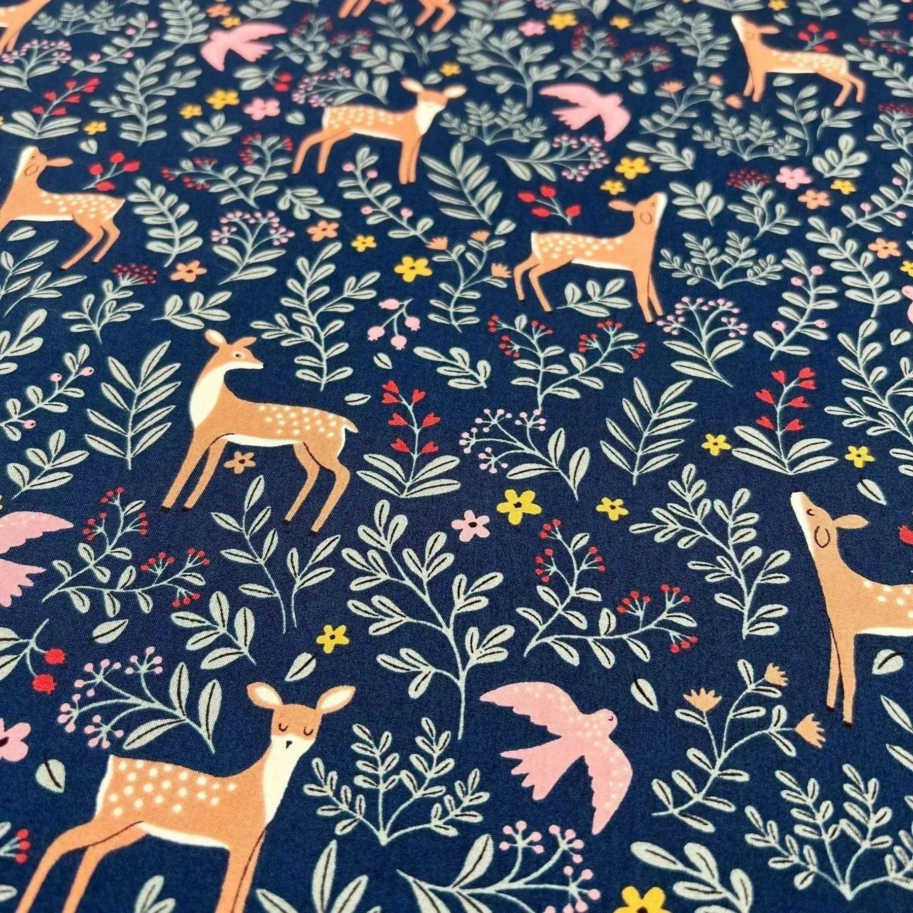 Tissu Popeline de coton biche