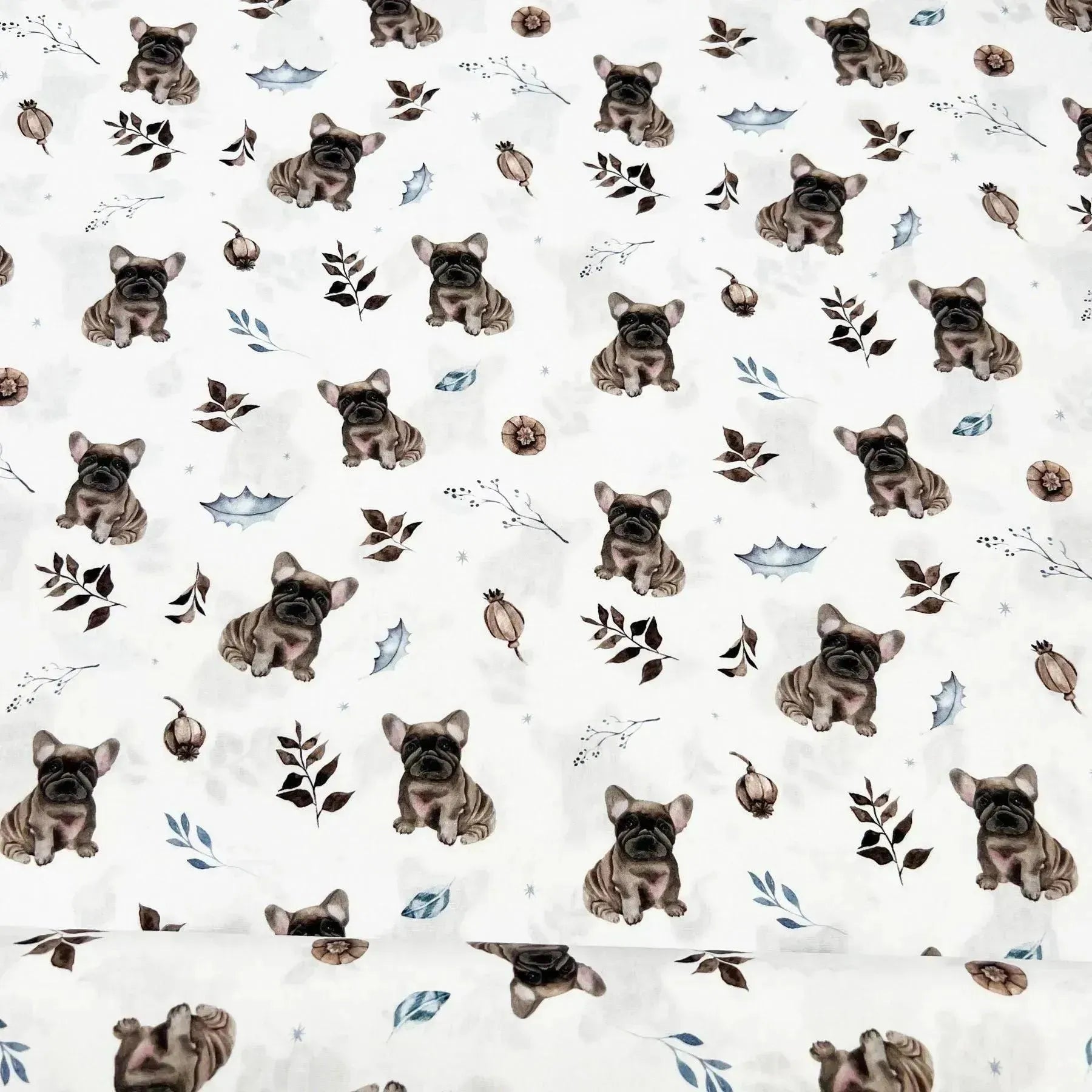Tissu popeline de coton bulldog