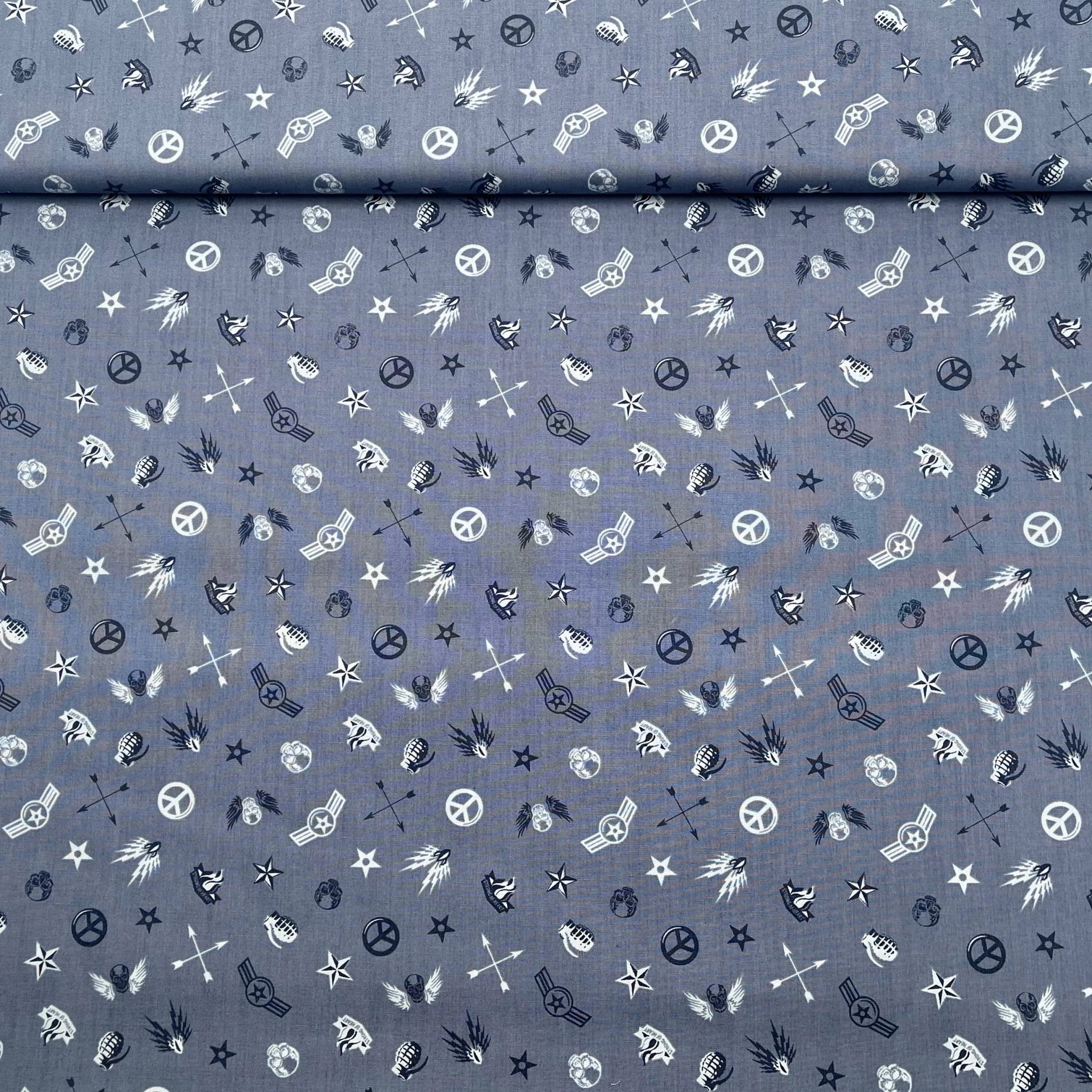Tissu Popeline de Coton Guerre