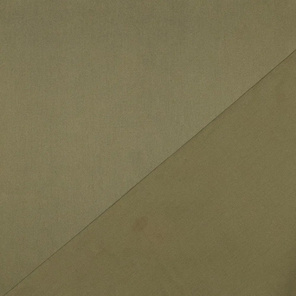 Tissu satin de coton kaki