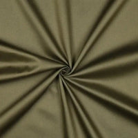 Tissu satin de coton kaki