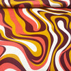 Tissu satin de coton "Vagues Chaleureuses" style seventies