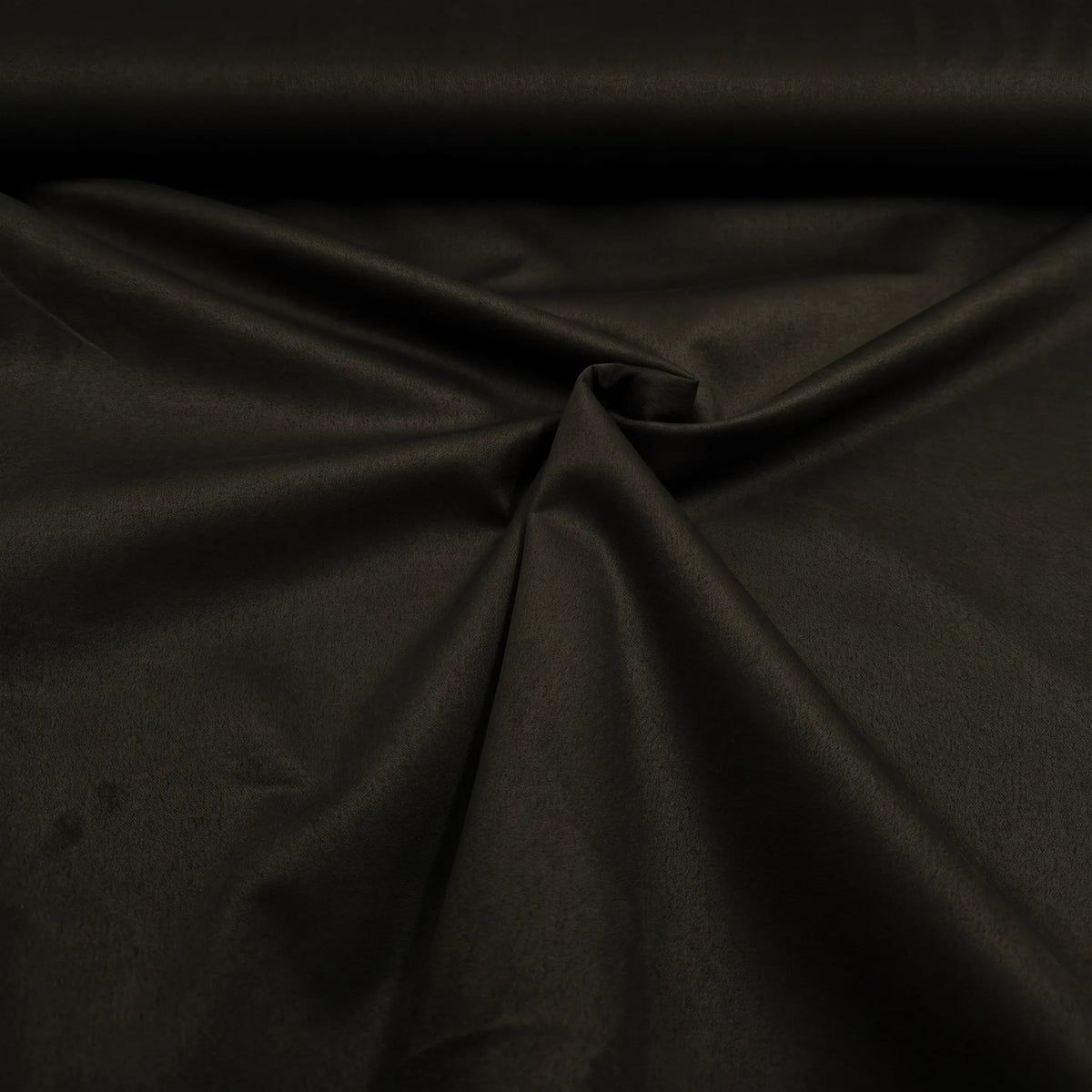 Suédine stretch kaki foncé drapée