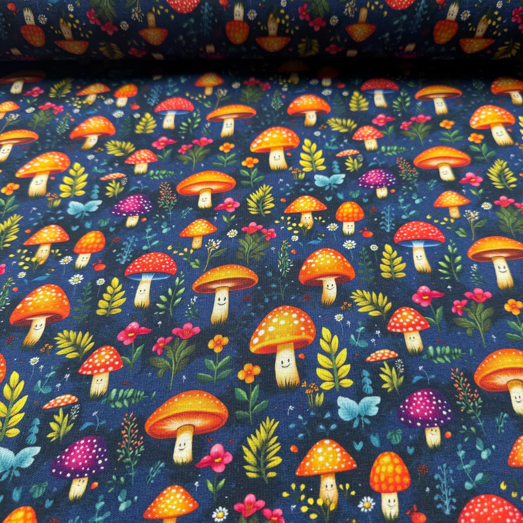 Tissu Sweat Polaire Alpine Champignon