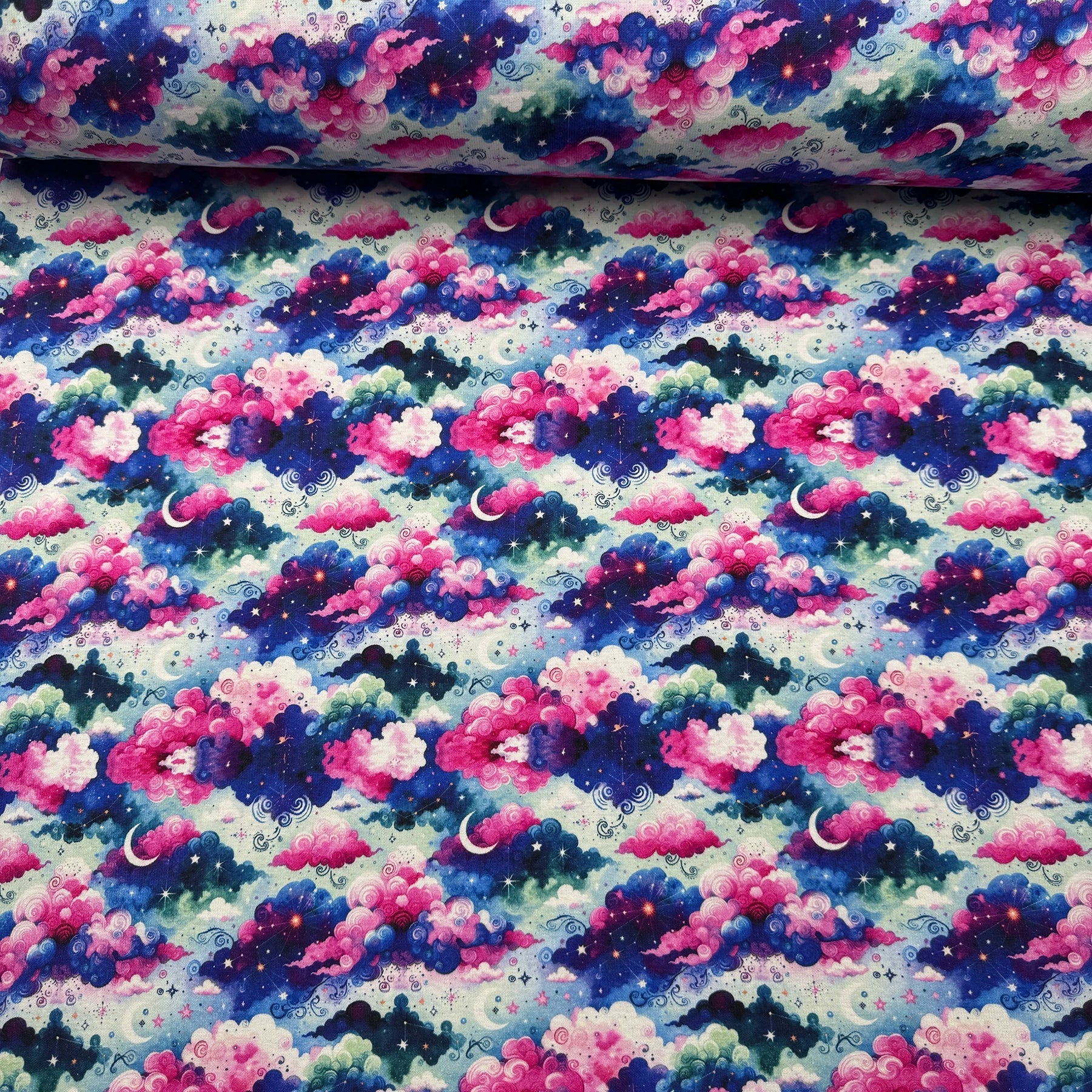 Tissu Sweat Polaire Alpine Ciel Enchanté