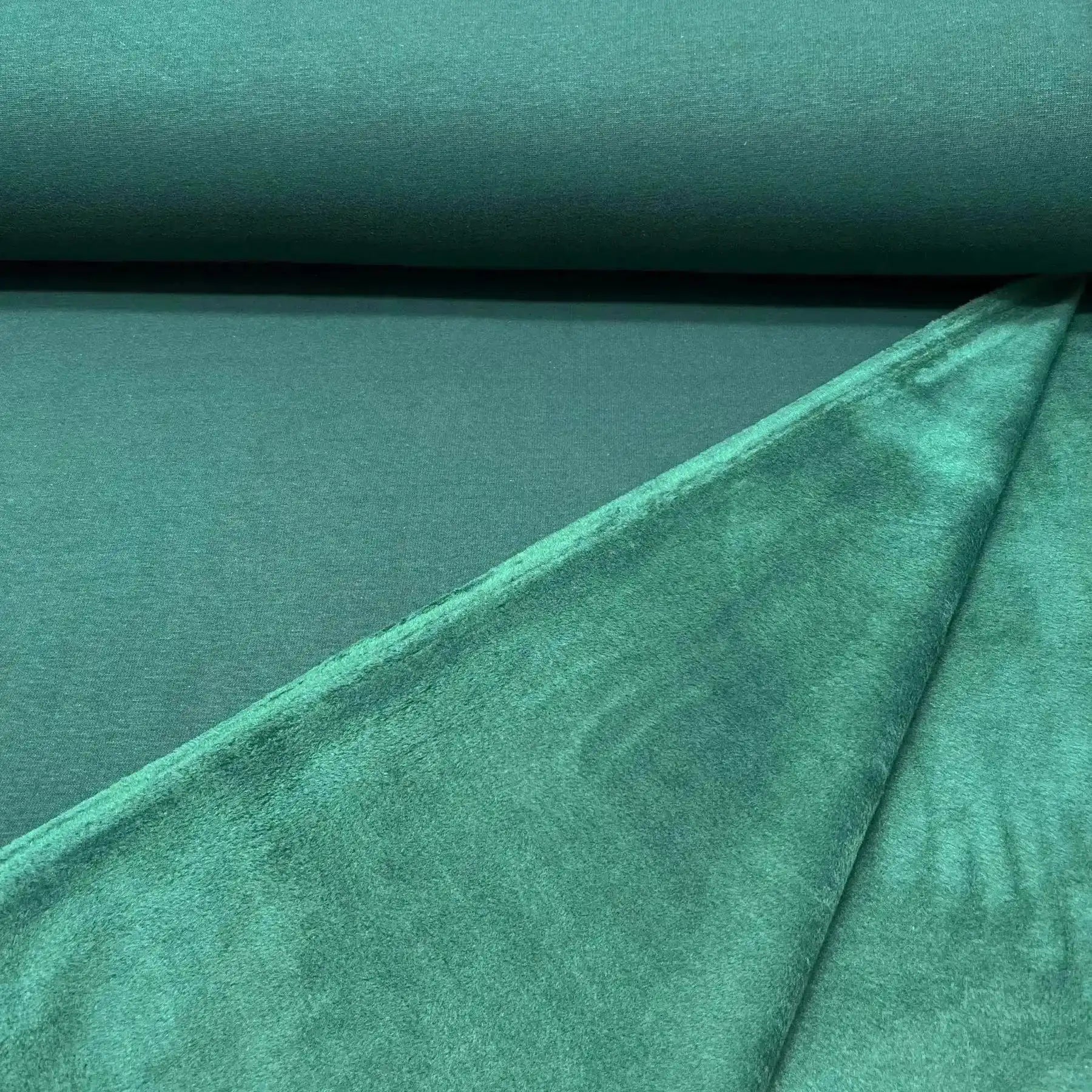 Tissu Jersey Doublé avec du Minky vert sapin