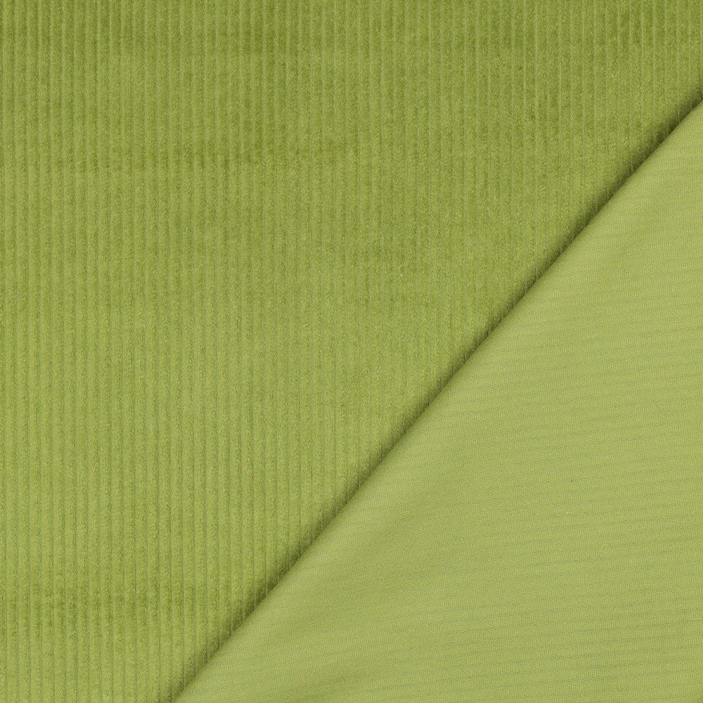 Tissu Velours Uni vert pomme