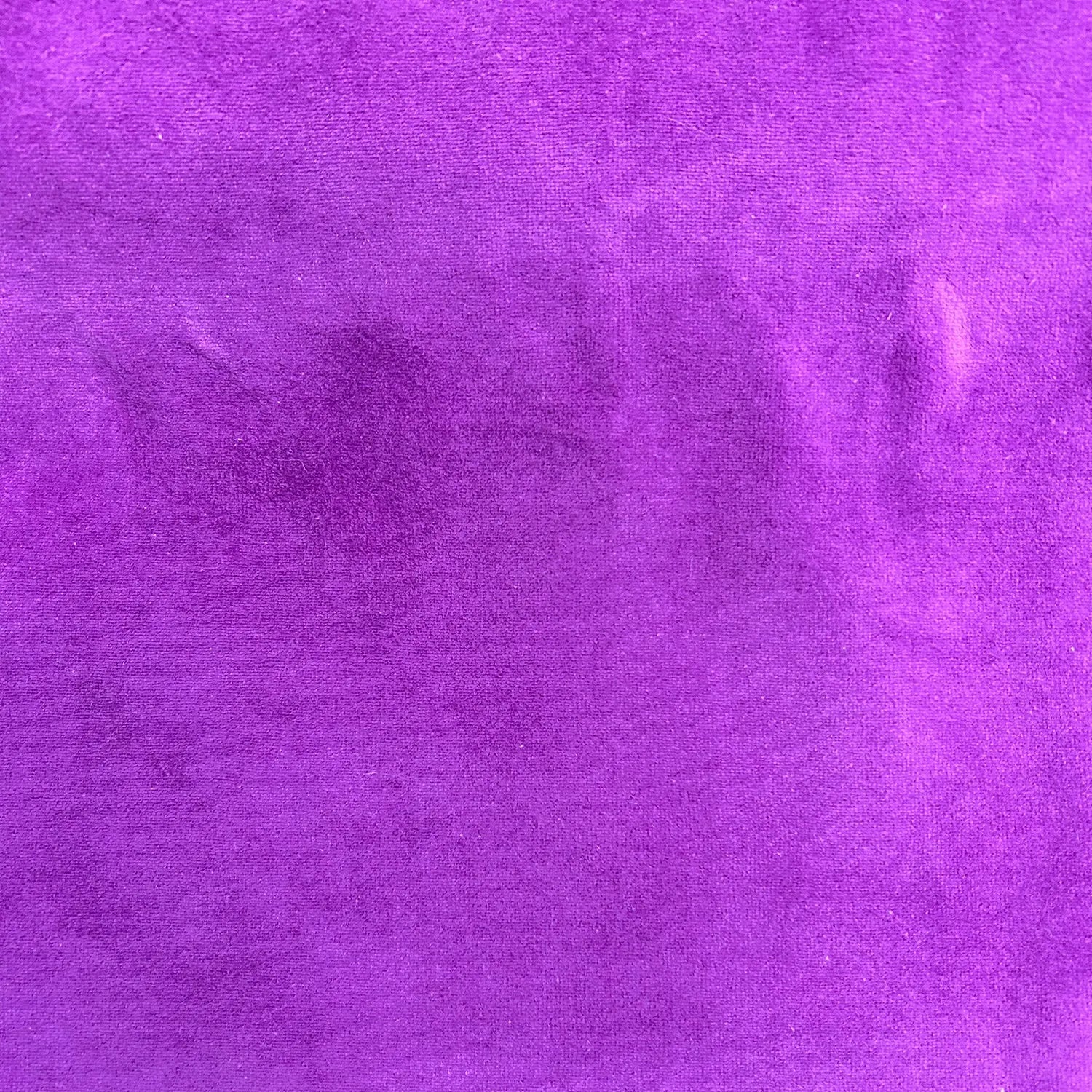 Tissu Velours Uni Violet Intense